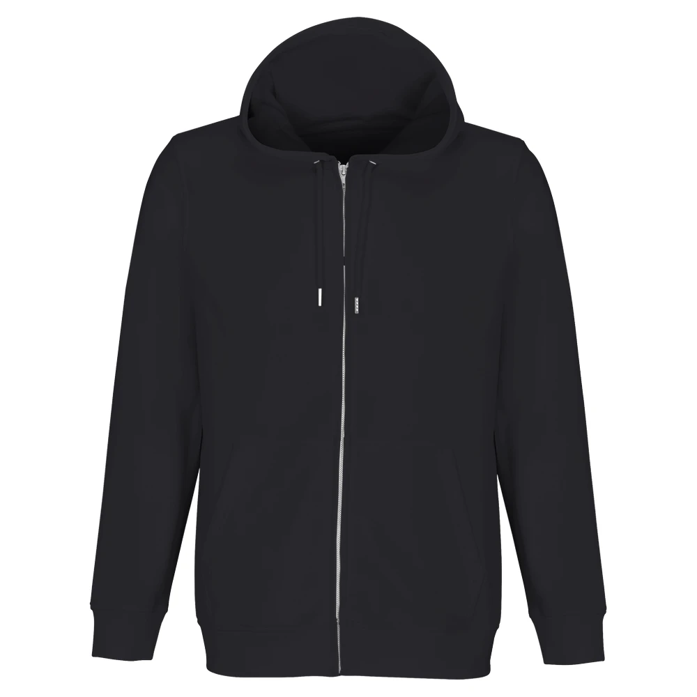 NORE Zip Hoodie i sort – forside