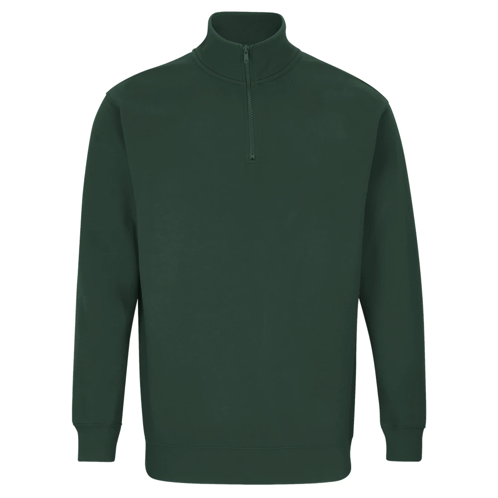 NORE High Collar Sweatshirt i flaskegrøn – forside