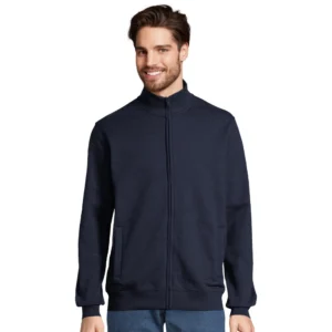 NORE Zip Sweatshirt i navy – på model