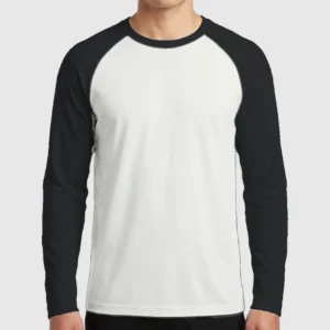 NORE Baseball Longsleeve i hvid/sort – på model